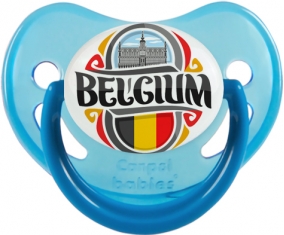 Flag Belgium Tétine Physiologique Bleue phosphorescente