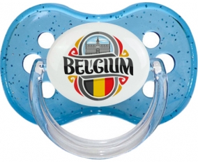 Flag Belgium Sucete Cerise Bleu à paillette