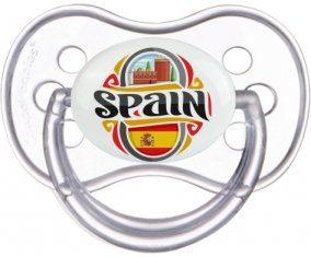 Flag Spain Sucette Anatomique Transparente classique