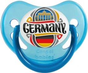 Flag Germany Sucette Physiologique Bleue phosphorescente
