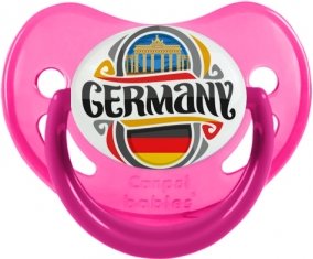 Flag Germany Sucette Physiologique Rose phosphorescente