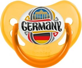 Flag Germany Sucette Physiologique Jaune phosphorescente