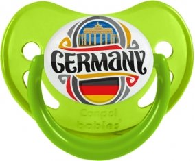 Flag Germany Sucette Physiologique Vert phosphorescente