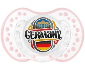 Flag Germany Sucette LOVI Dynamic Retro-blanc-rose-tendre classique
