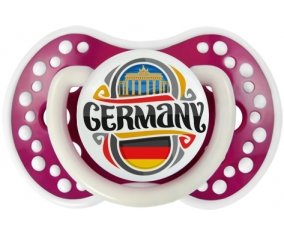 Flag Germany Sucette LOVI Dynamic Fuchsia phosphorescente