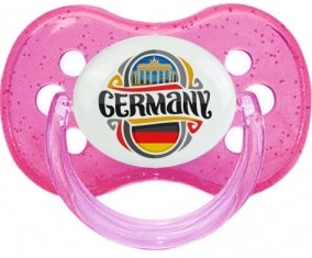 Flag Germany Sucette Cerise Rose à paillette