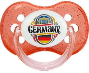 Flag Germany Sucette Cerise Rouge à paillette