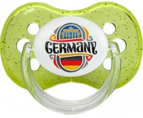 Flag Germany Sucette Cerise Vert à paillette