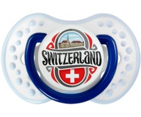Flag Switzerland Sucette LOVI Dynamic Marine-blanc-bleu classique