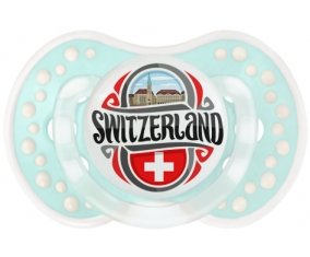 Flag Switzerland Sucette LOVI Dynamic Retro-turquoise-lagon classique