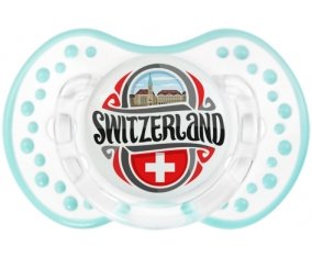 Flag Switzerland Sucette LOVI Dynamic Retro-blanc-lagon classique