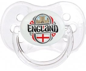 Flag England Sucette Cerise Transparent classique