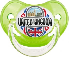 Flag United Kingdom Sucette Physiologique Vert classique