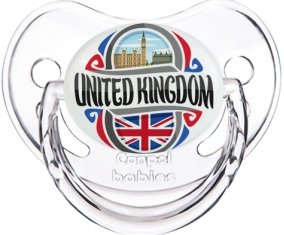 Flag United Kingdom Sucette Physiologique Transparent classique
