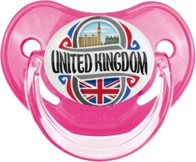 Flag United Kingdom Sucette Physiologique Rose classique