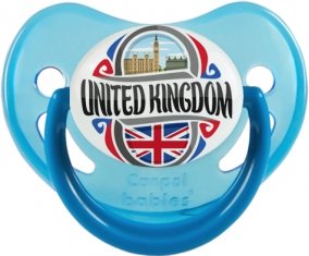 Flag United Kingdom Sucette Physiologique Bleue phosphorescente