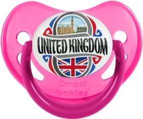 Flag United Kingdom Sucette Physiologique Rose phosphorescente