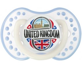 Flag United Kingdom Sucette LOVI Dynamic Blanc-cyan classique