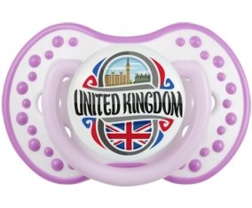 Flag United Kingdom Sucette LOVI Dynamic Blanc-mauve classique