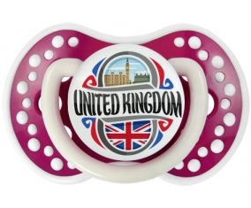 Flag United Kingdom Sucette LOVI Dynamic Fuchsia phosphorescente