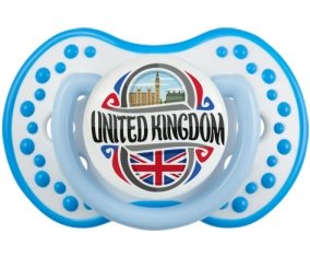 Flag United Kingdom Sucette LOVI Dynamic Blanc-bleu phosphorescente