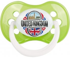 Flag United Kingdom Tétine Anatomique Vert classique