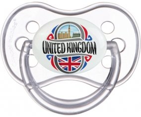 Flag United Kingdom Tétine Anatomique Transparente classique