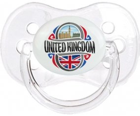 Flag United Kingdom Sucette Cerise Transparent classique