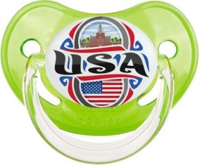 Flag USA Sucette Physiologique Vert classique