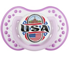 Flag USA Sucette LOVI Dynamic Blanc-mauve classique