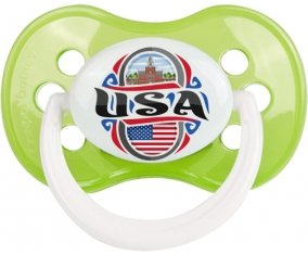 Flag USA Sucette Anatomique Vert classique