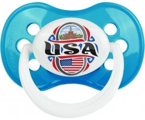 Flag USA Sucette Anatomique Cyan classique