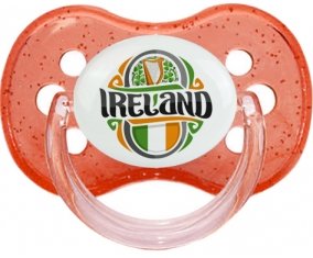 Flag Ireland Sucette Cerise Rouge à paillette