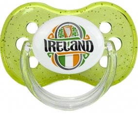 Flag Ireland Sucette Cerise Vert à paillette