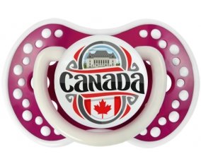Flag Canada Sucette LOVI Dynamic Fuchsia phosphorescente