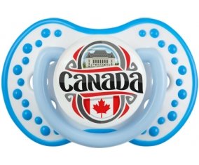Flag Canada Sucette LOVI Dynamic Blanc-bleu phosphorescente