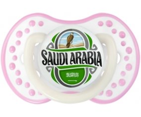 Flag Saudi Arabia Sucette LOVI Dynamic Blanc-rose phosphorescente