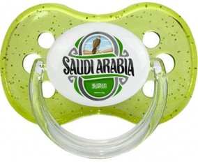 Flag Saudi Arabia Tétine Cerise Vert à paillette