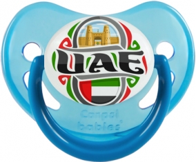Flag UAE Tétine Physiologique Bleue phosphorescente