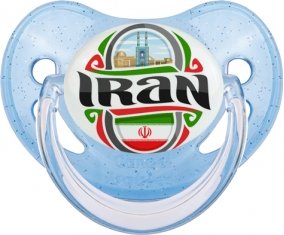 Flag Iran Sucete Physiologique Bleue à paillette