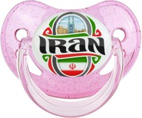 Flag Iran Sucete Physiologique Rose à paillette