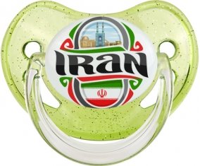 Flag Iran Sucete Physiologique Vert à paillette