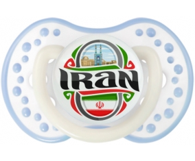 Flag Iran Tétine LOVI Dynamic Blanc-cyan classique