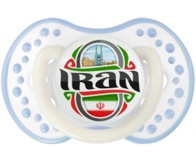 Flag Iran Tétine LOVI Dynamic Blanc-cyan classique