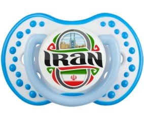 Flag Iran Tétine LOVI Dynamic Blanc-bleu phosphorescente
