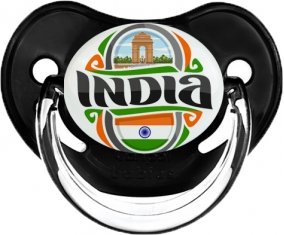 Flag India Sucette Physiologique Noir classique