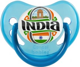 Flag India Sucette Physiologique Bleue phosphorescente