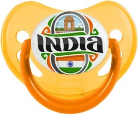 Flag India Sucette Physiologique Jaune phosphorescente