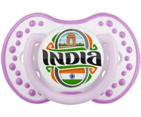 Flag India Sucette LOVI Dynamic Blanc-mauve classique