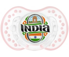 Flag India Sucette LOVI Dynamic Retro-blanc-rose-tendre classique